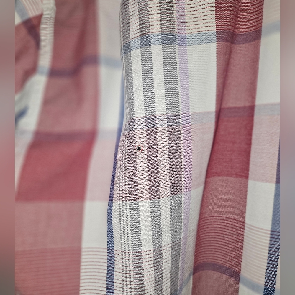 Tommy Bahama Red and White Casual Button Down Shirt - Picture 6 of 6